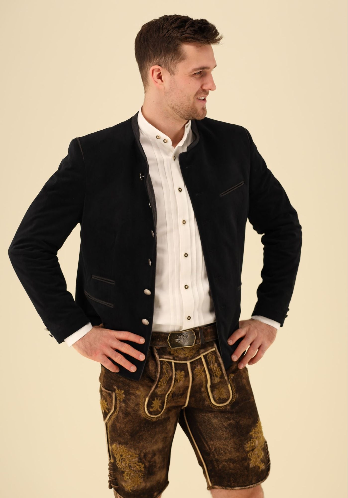 Gipfelstürmer Samt Trachtensakko Slim Fit Xenado
