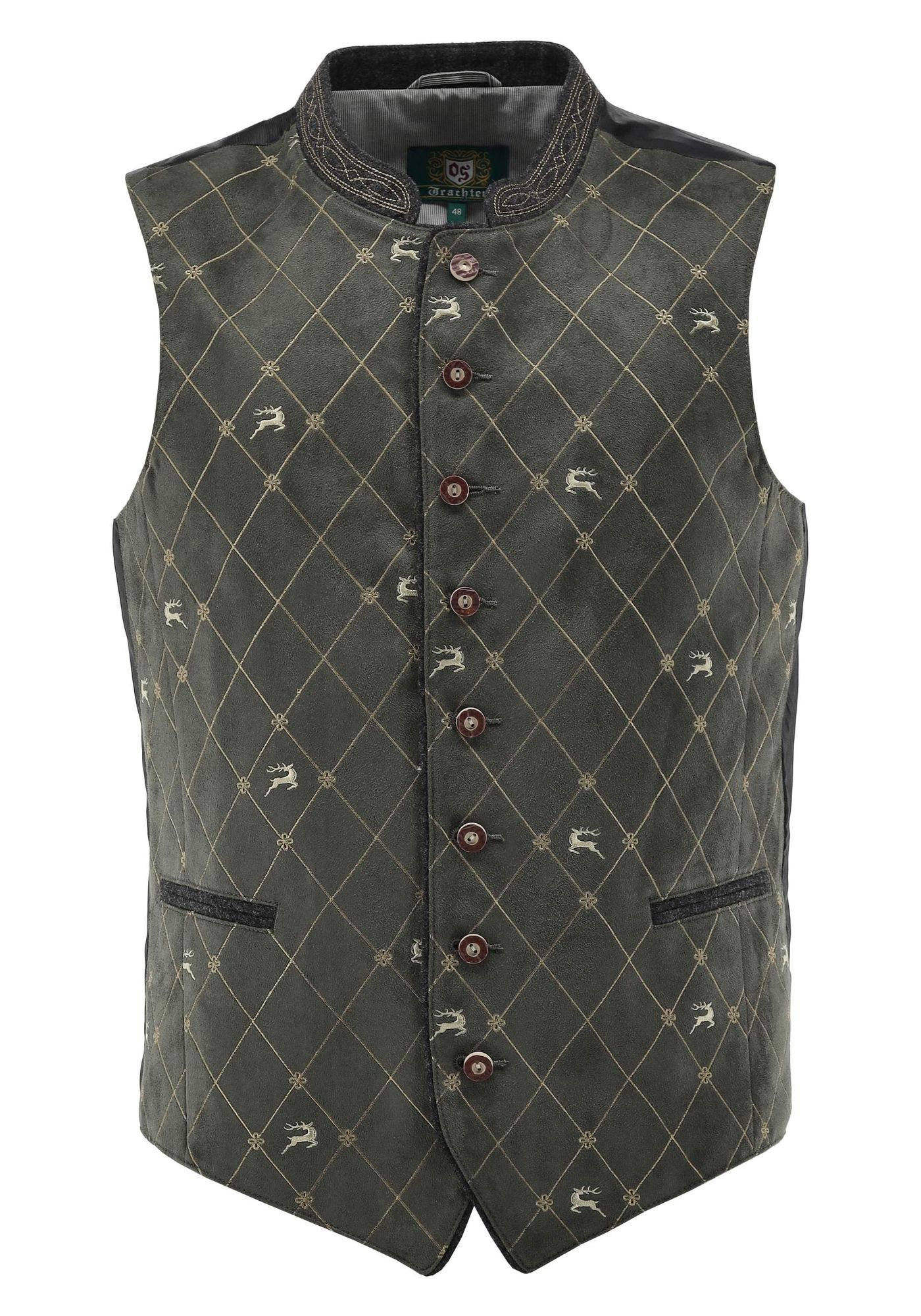 OS Trachten Trachtenweste Slim Fit Skoso