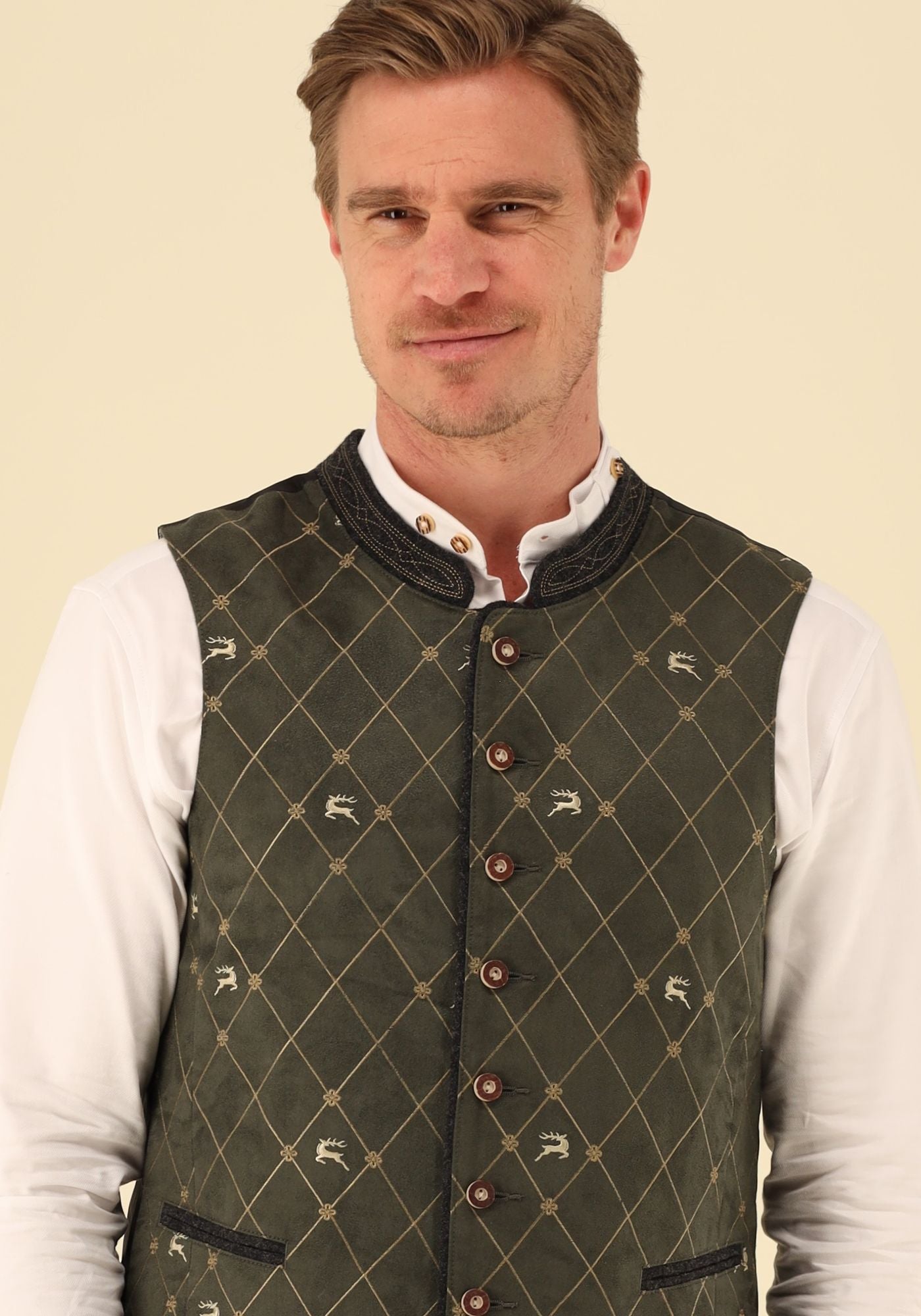 OS Trachten Trachtenweste Slim Fit Skoso