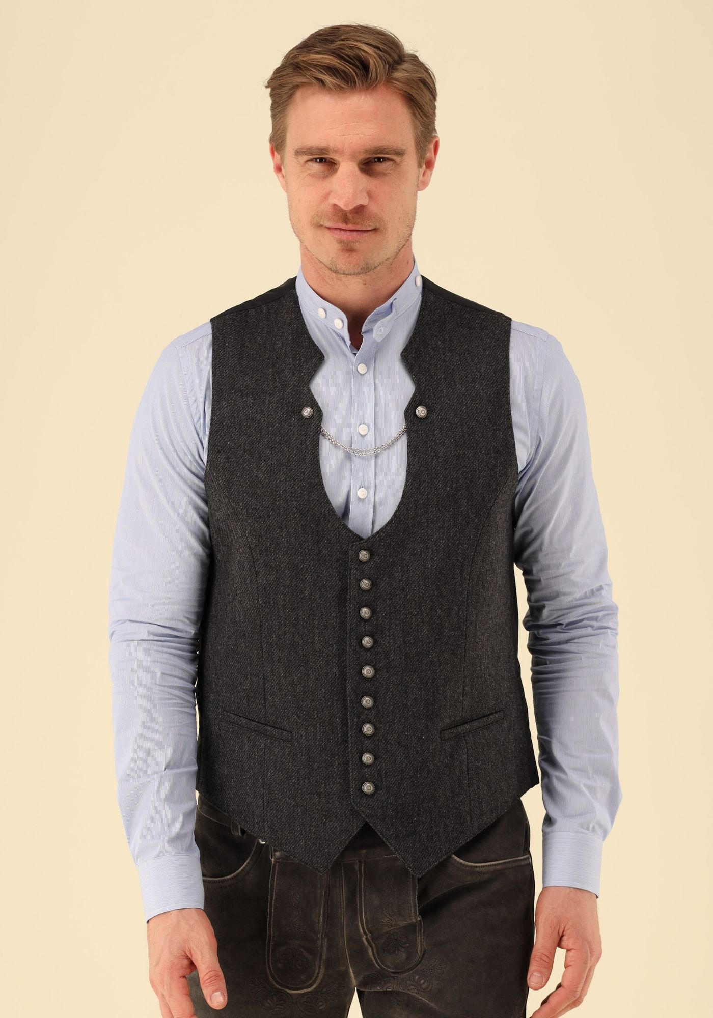 Gipfelstürmer Trachtenweste Miesbacher Slim Fit Okomer