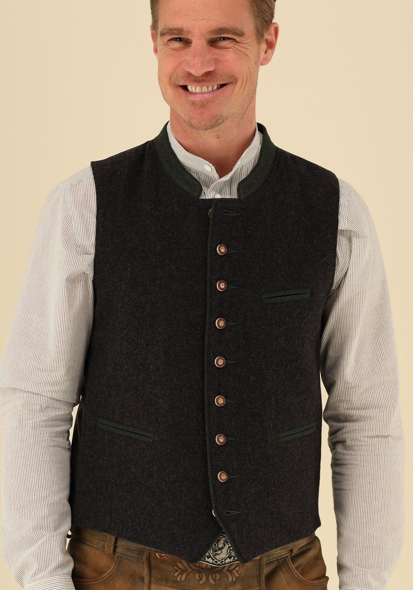 OS Trachten Trachtenweste Slim Fit Thoyad