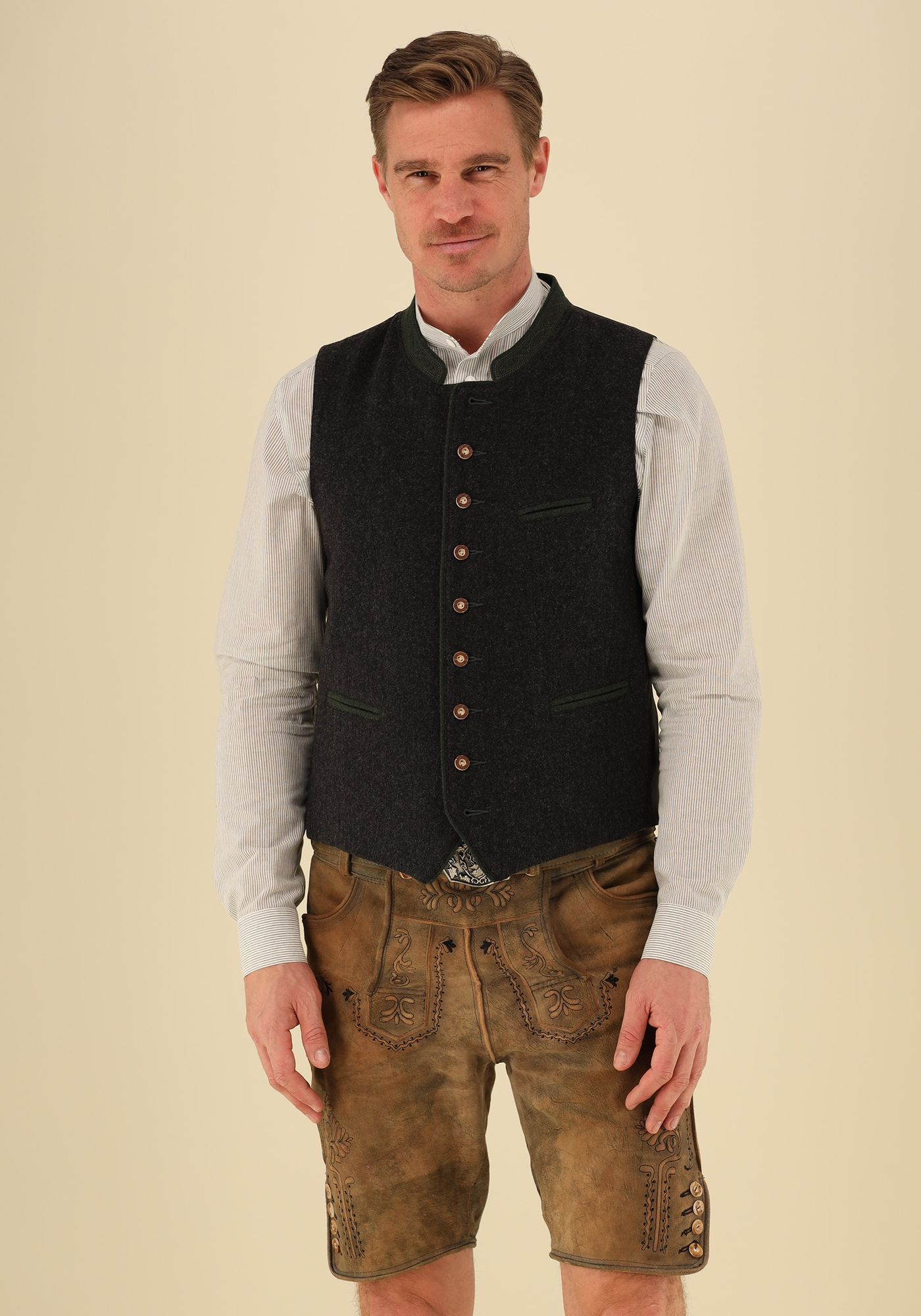OS Trachten Trachtenweste Slim Fit Thoyad