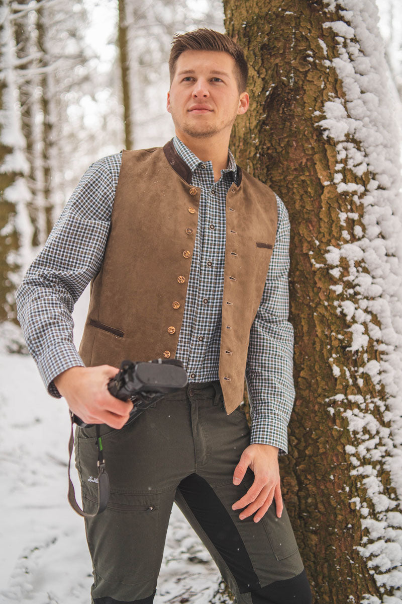 OS Trachten Trachtenweste Slim Fit Glayon