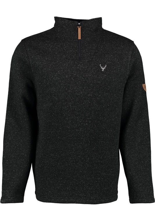 Orbis Herren Fleecepullover Strickfleece Freizeitpullover Troyer hochgeschlossen Wukom