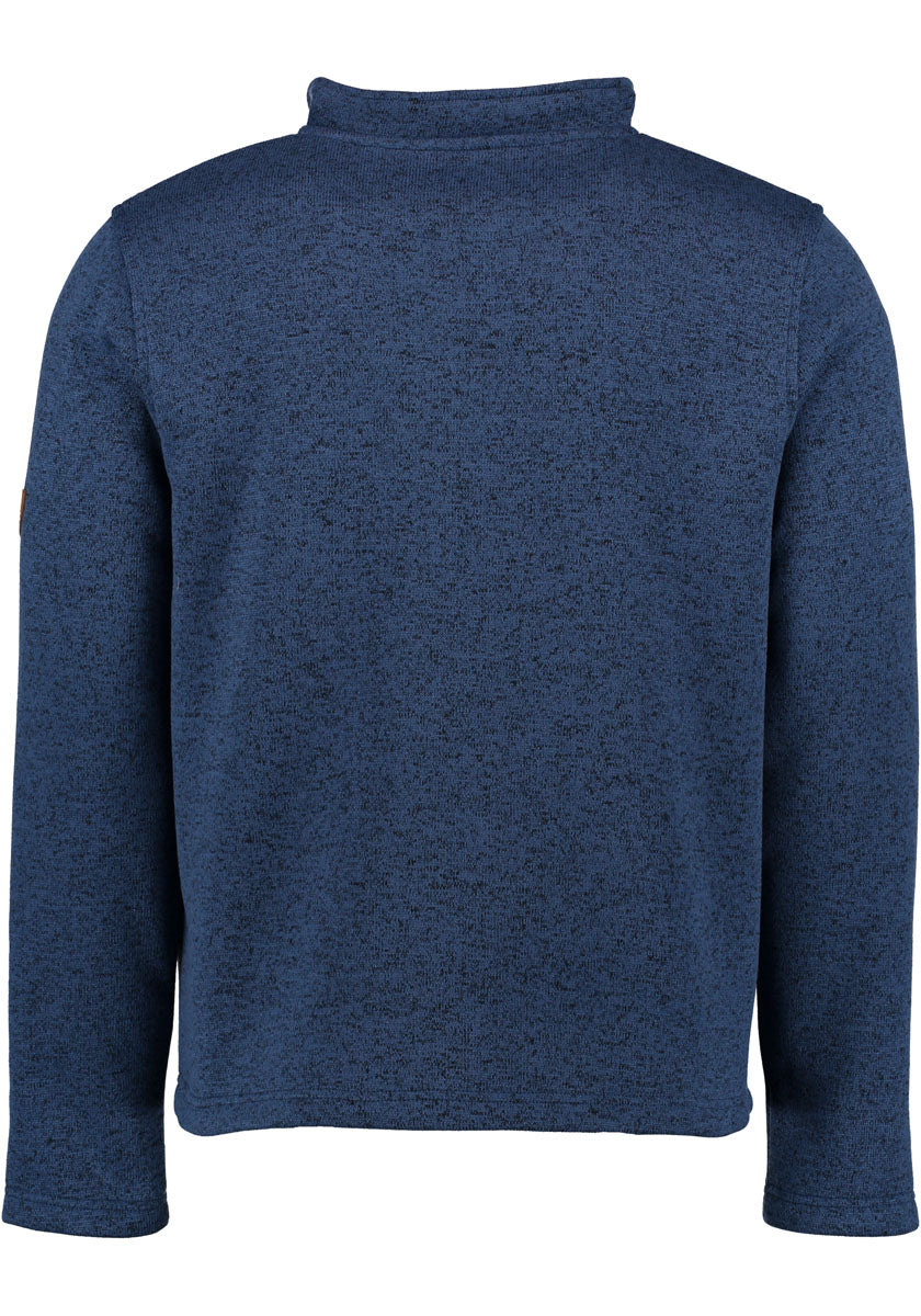 Orbis Herren Fleecepullover Strickfleece Freizeitpullover Troyer hochgeschlossen Wukom