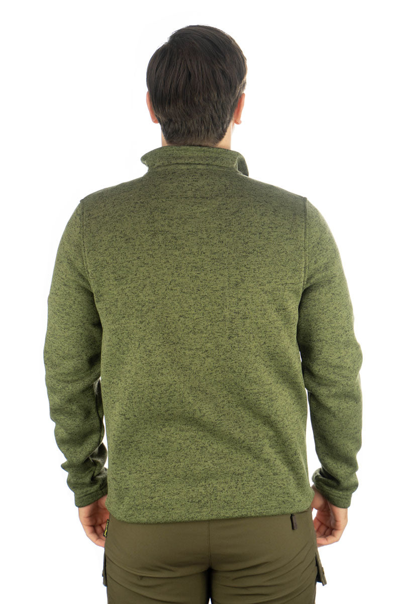 Orbis Herren Fleecepullover Strickfleece Freizeitpullover Troyer hochgeschlossen Wukom