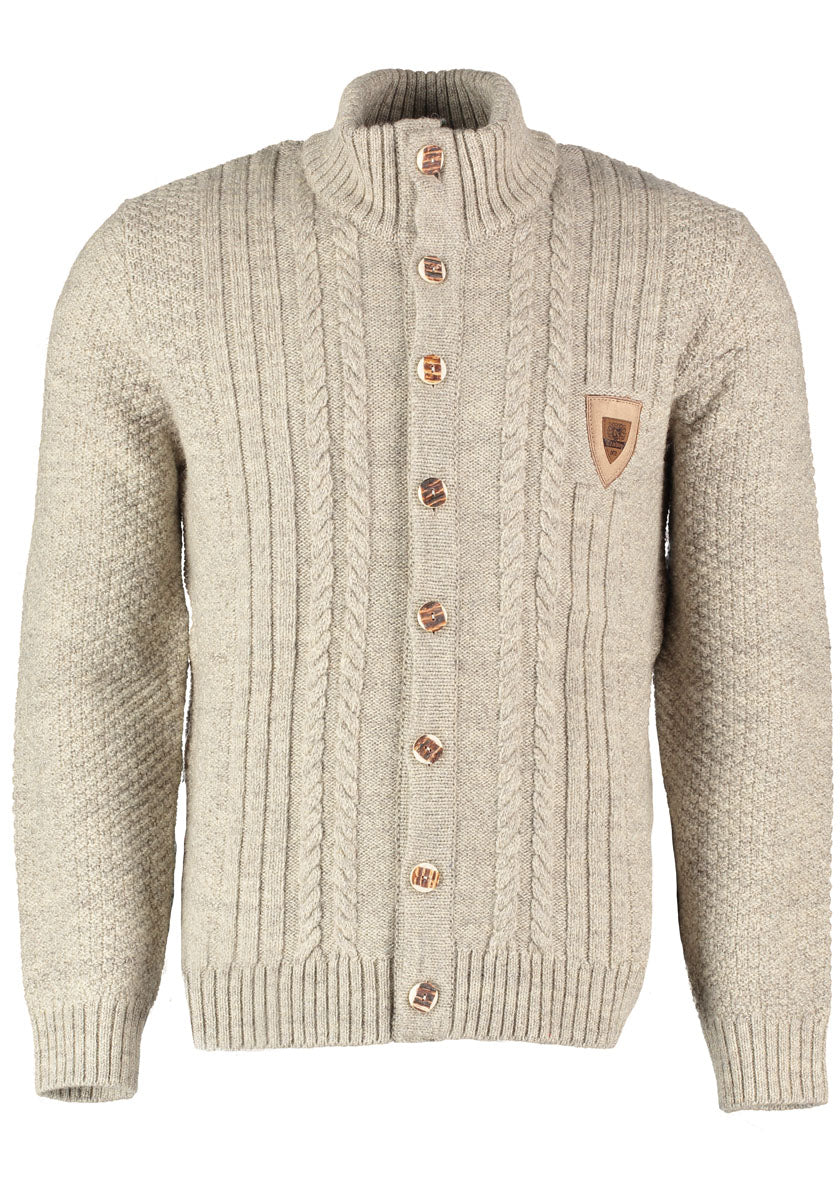 OS Trachten Strickjacke mit Rundhalsausschnitt Fenari