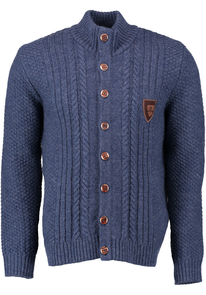 OS Trachten Strickjacke mit Rundhalsausschnitt Fenari