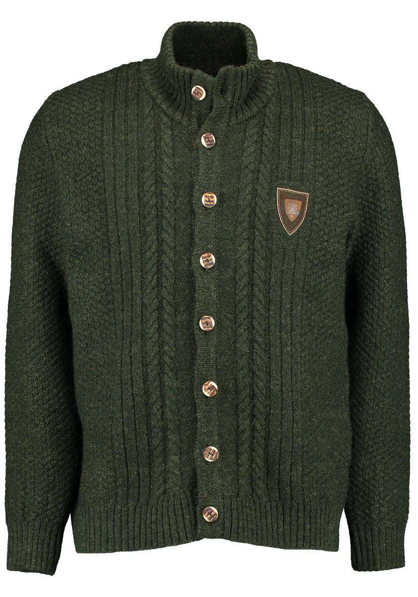 OS Trachten Strickjacke mit Rundhalsausschnitt Fenari
