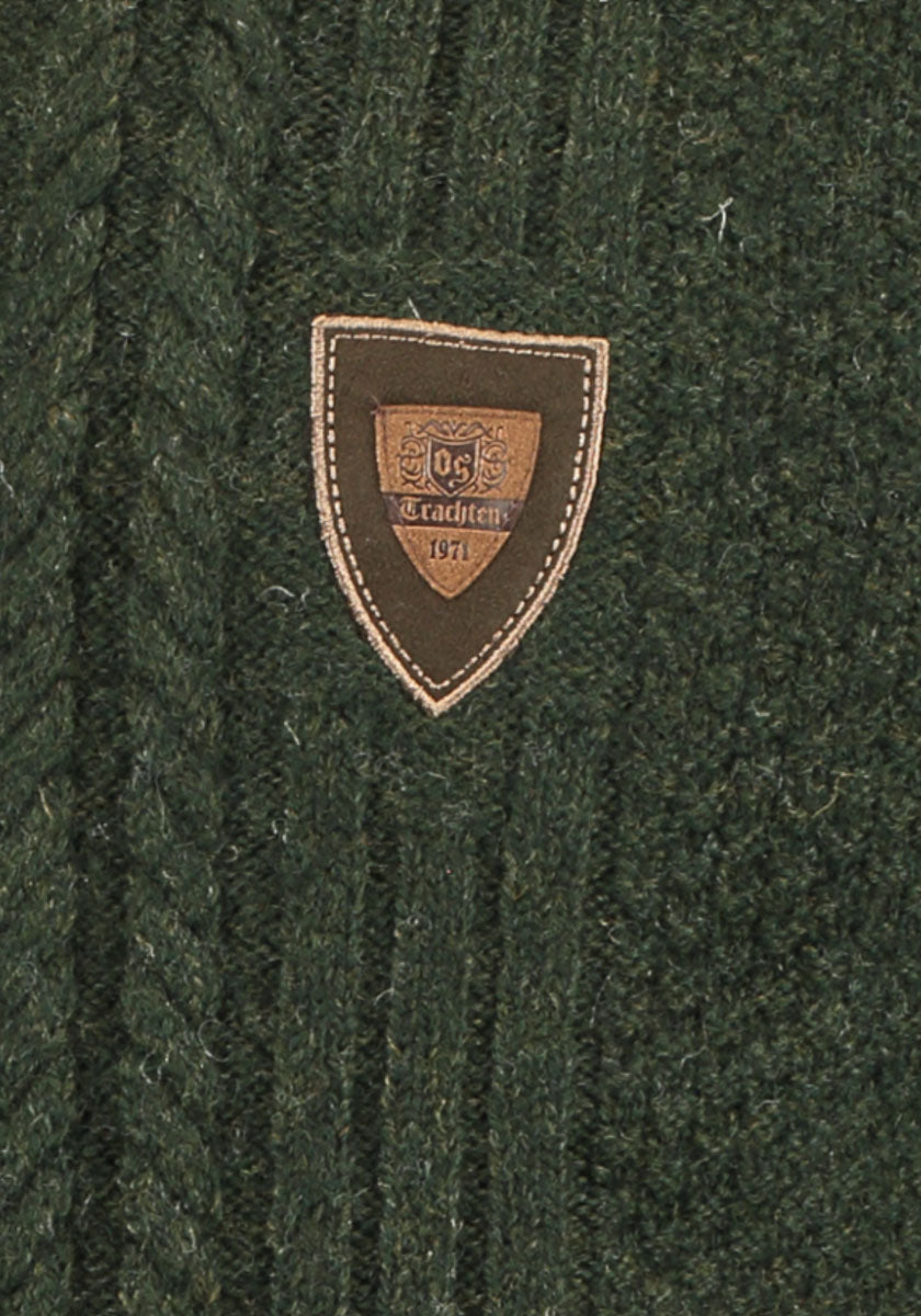 OS Trachten Strickjacke mit Rundhalsausschnitt Fenari