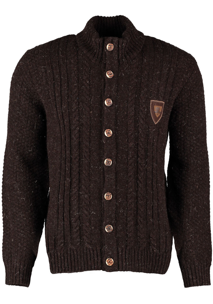 OS Trachten Strickjacke mit Rundhalsausschnitt Fenari