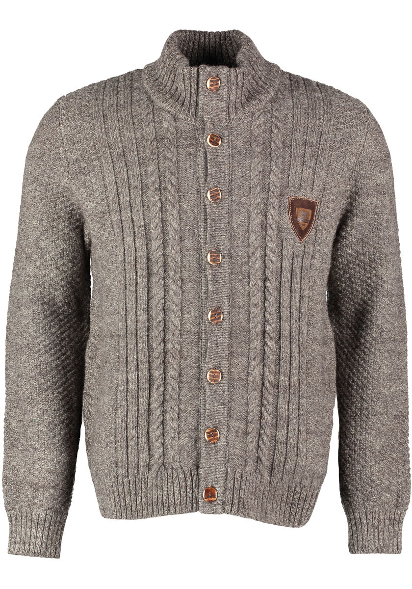 OS Trachten Strickjacke mit Rundhalsausschnitt Fenari