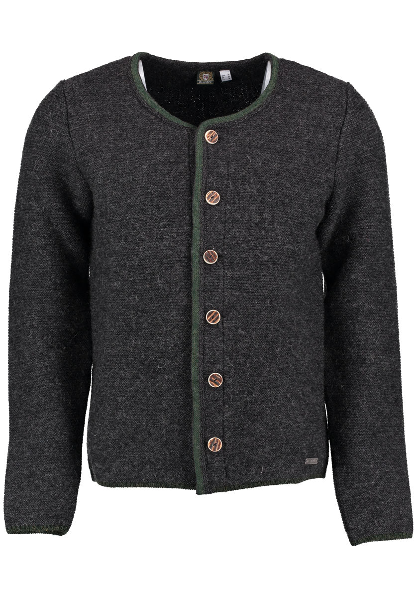 OS Trachten Strickjacke mit Rundhalsausschnitt Xaluna