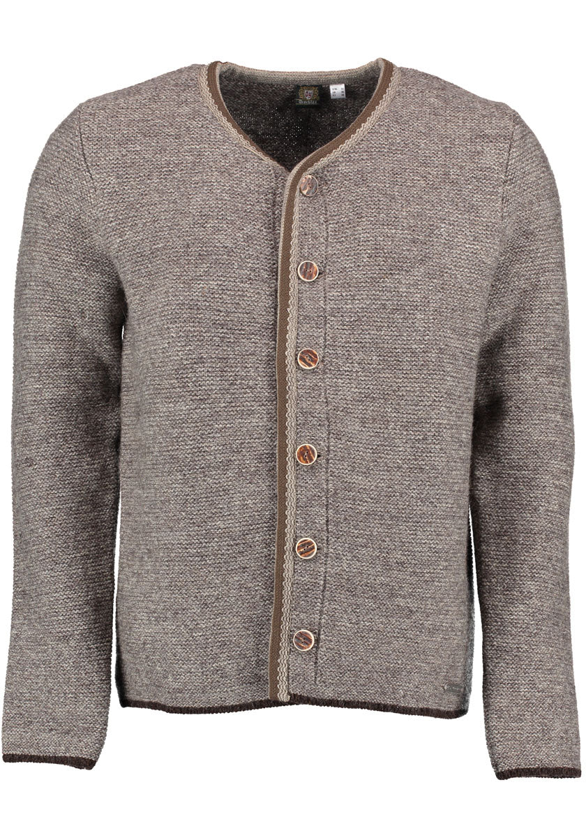 OS Trachten Strickjacke mit Rundhalsausschnitt Xaluna
