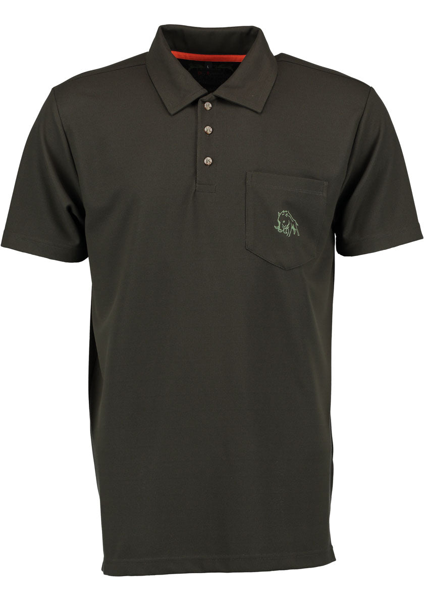 OS Trachten Herren Poloshirt Kurzarm Jagdshirt mit Polokragen Falbo