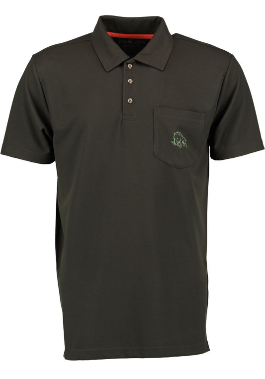 OS Trachten Herren Poloshirt Kurzarm Jagdshirt mit Polokragen Falbo