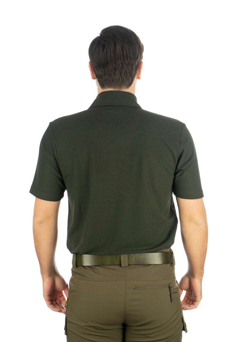 OS Trachten Herren Poloshirt Kurzarm Jagdshirt mit Polokragen Falbo