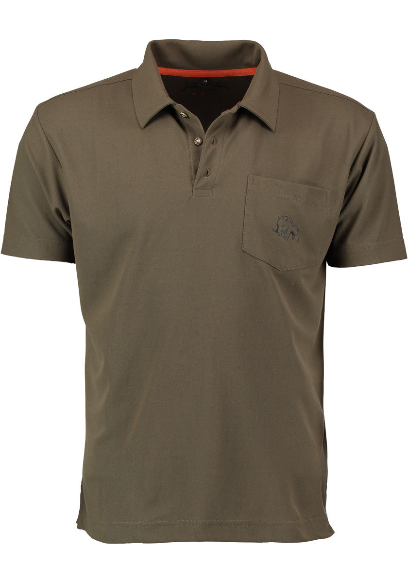 OS Trachten Herren Poloshirt Kurzarm Jagdshirt mit Polokragen Falbo