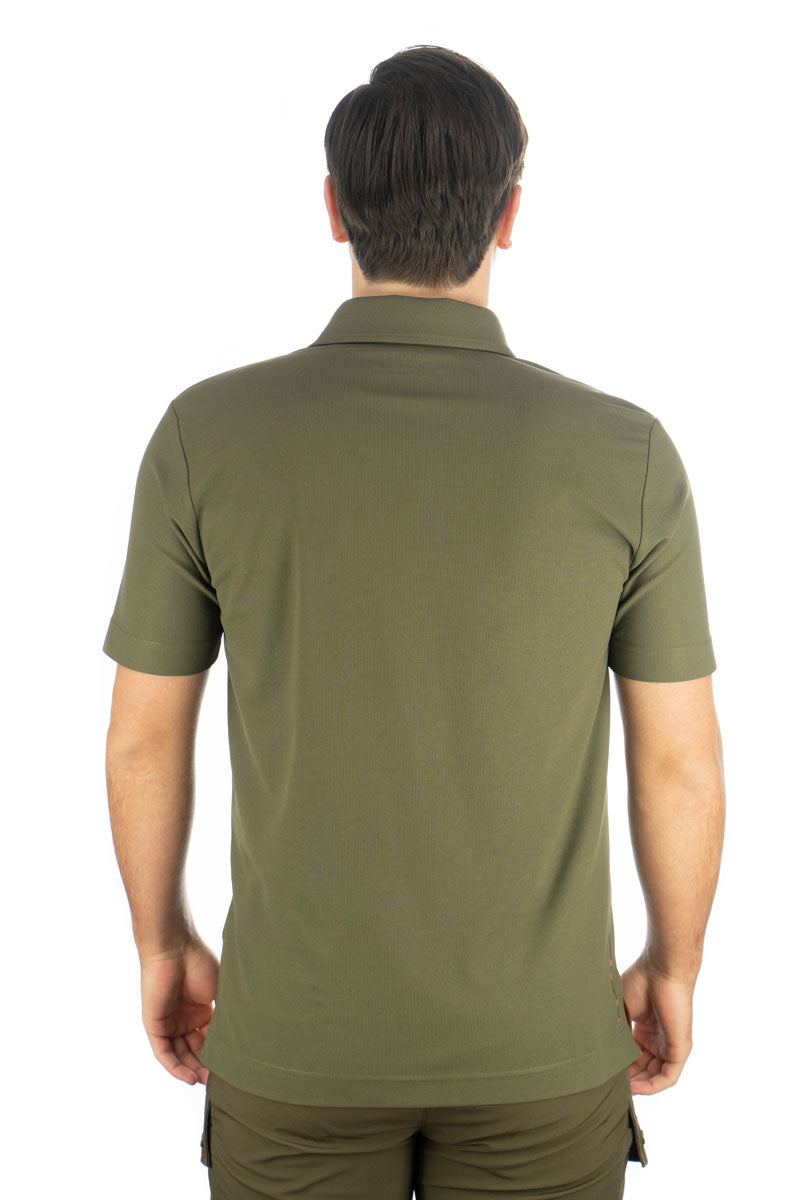 OS Trachten Herren Poloshirt Kurzarm Jagdshirt mit Polokragen Falbo
