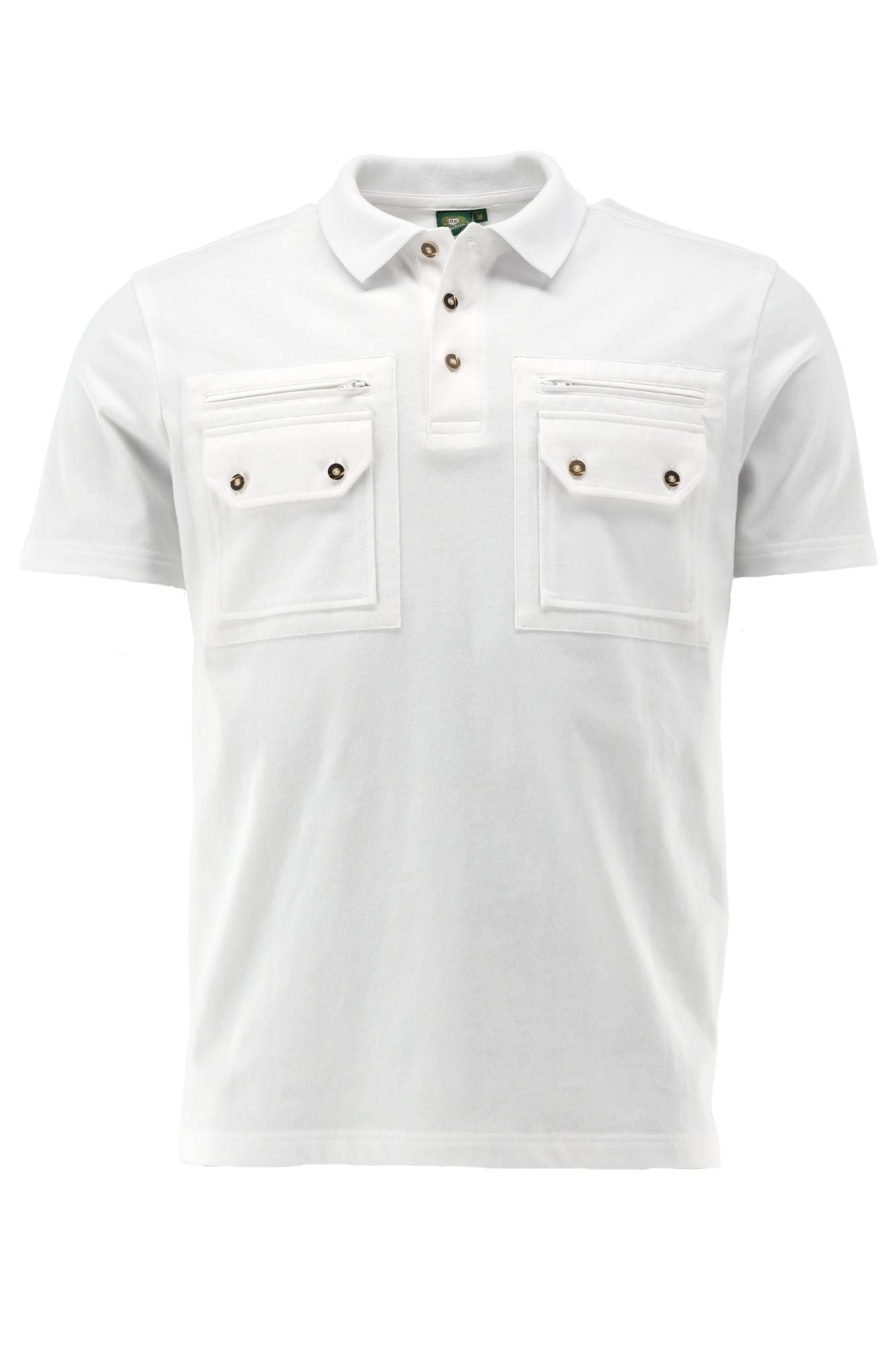 OS Trachten Herren Poloshirt Kurzarm Jagdshirt mit Polokragen Fuzao