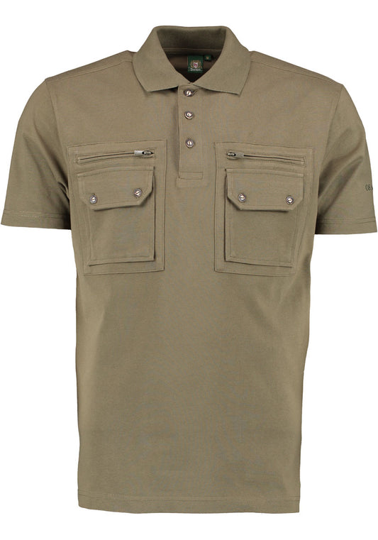 OS Trachten Herren Poloshirt Kurzarm Jagdshirt mit Polokragen Fuzao