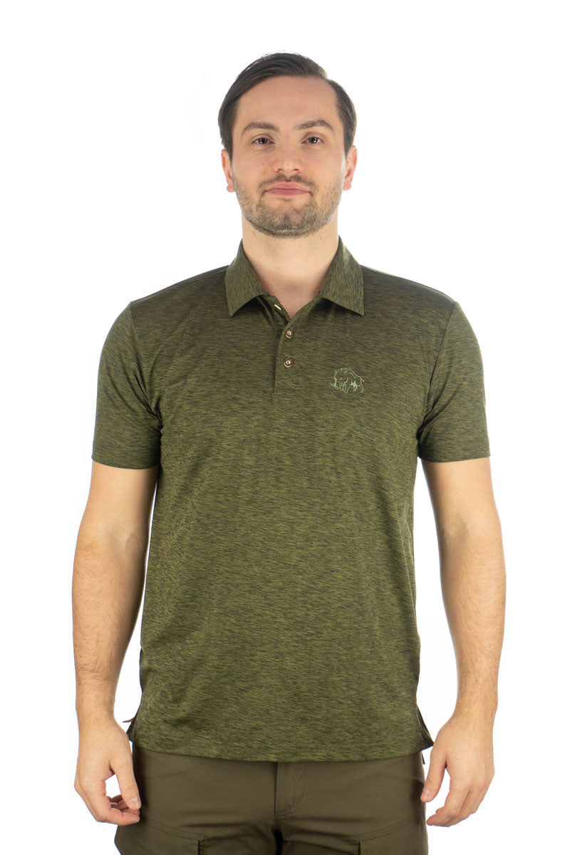 OS Trachten Herren Poloshirt Kurzarm Jagdshirt mit Polokragen Plogin