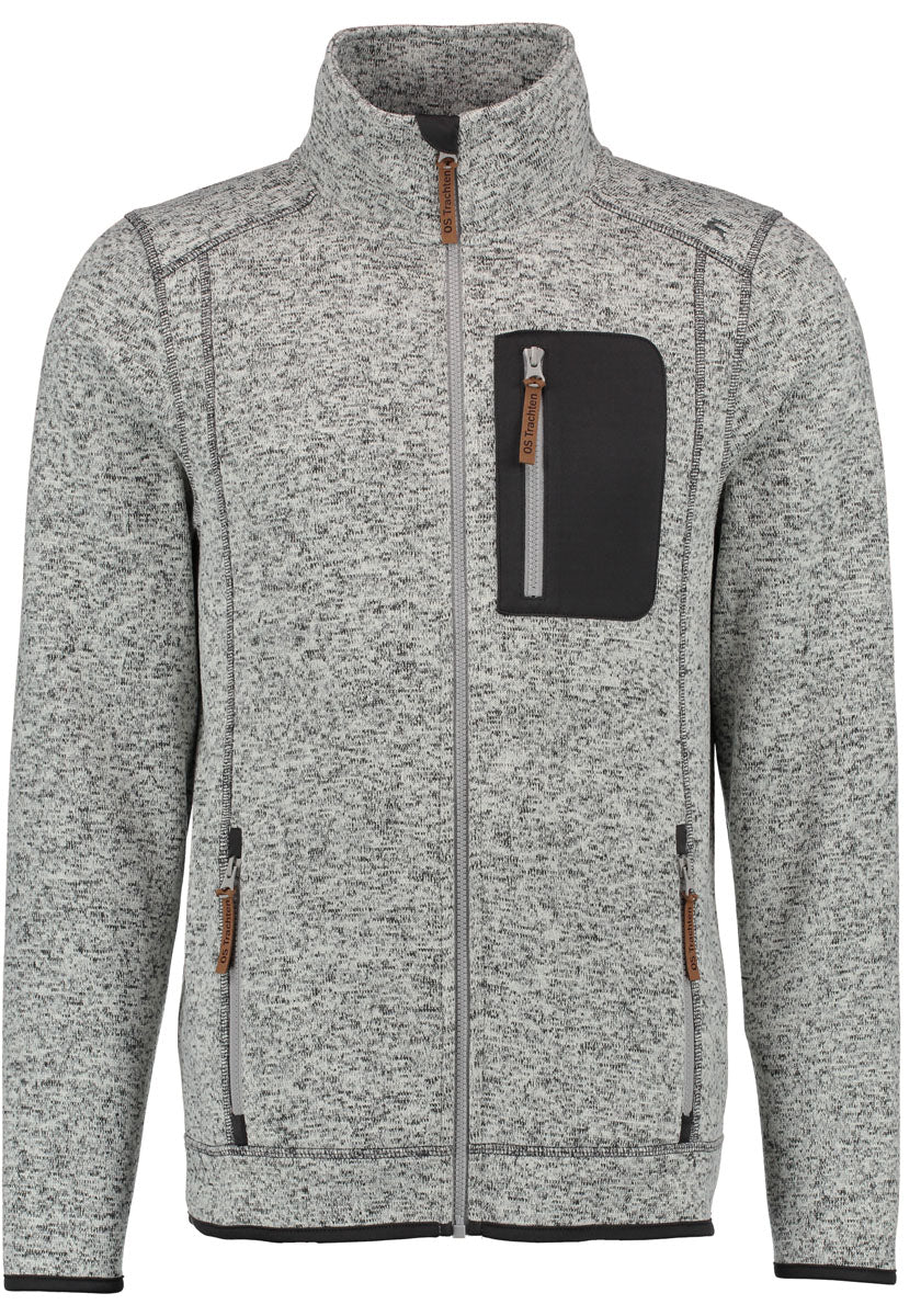 OS Trachten Orbis Herren Fleecejacke Strickfleecejacke Freizeitjacke mit Stehkragen hochgeschlossen Nucku