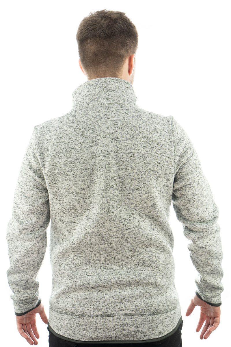 OS Trachten Orbis Herren Fleecejacke Strickfleecejacke Freizeitjacke mit Stehkragen hochgeschlossen Nucku