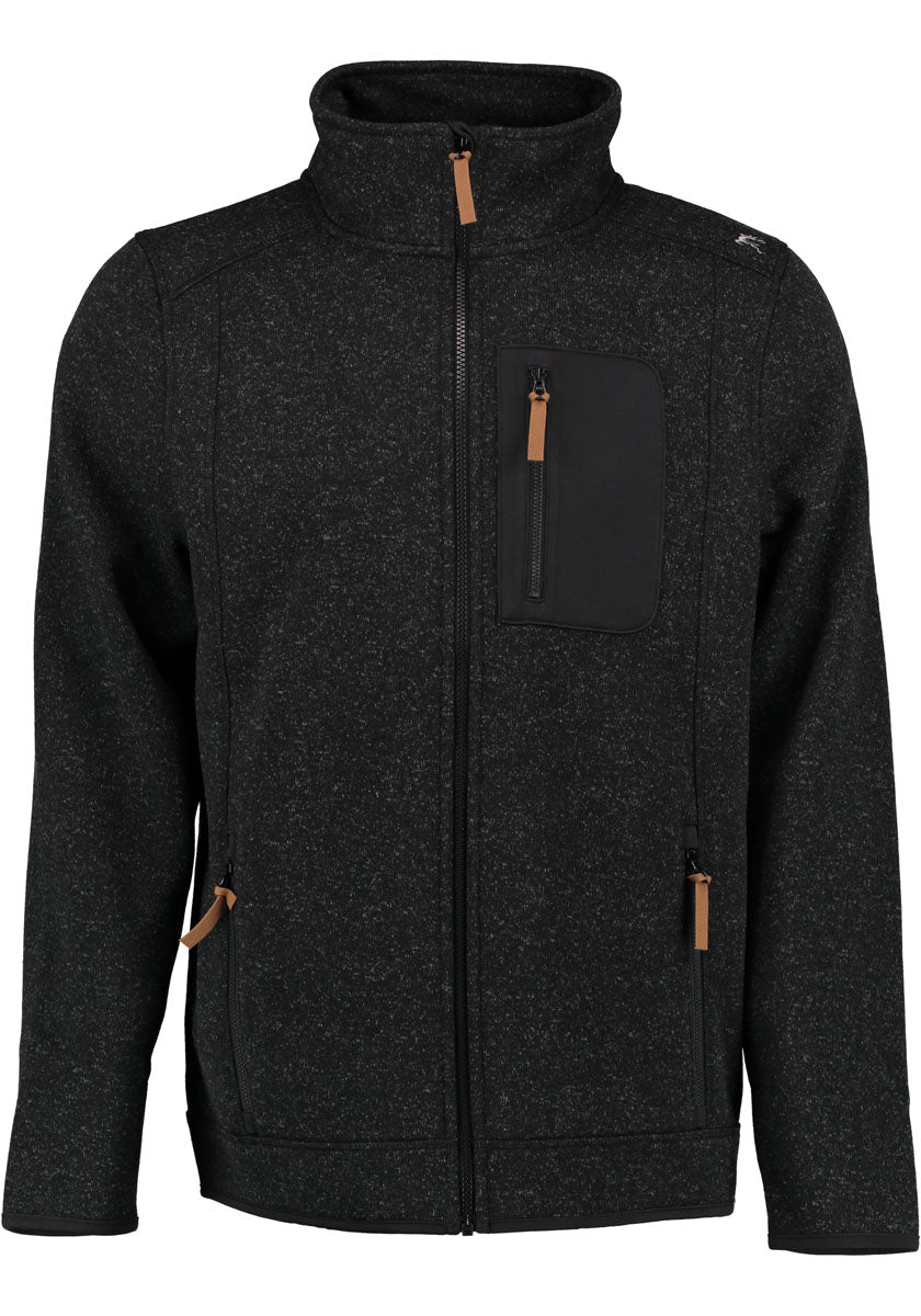 OS Trachten Orbis Herren Fleecejacke Strickfleecejacke Freizeitjacke mit Stehkragen hochgeschlossen Nucku