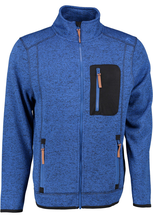 OS Trachten Orbis Herren Fleecejacke Strickfleecejacke Freizeitjacke mit Stehkragen hochgeschlossen Nucku