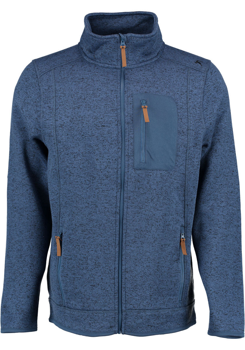 OS Trachten Orbis Herren Fleecejacke Strickfleecejacke Freizeitjacke mit Stehkragen hochgeschlossen Nucku