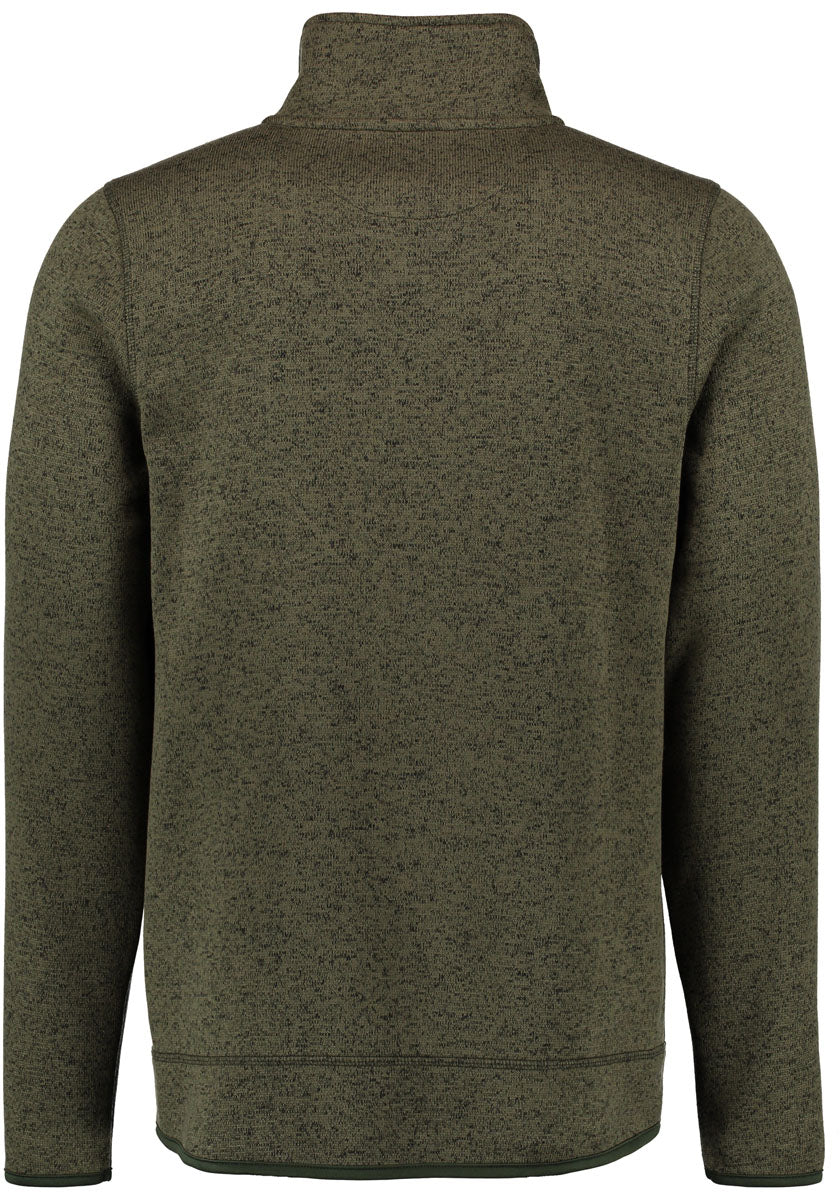 OS Trachten Orbis Herren Fleecejacke Strickfleecejacke Freizeitjacke mit Stehkragen hochgeschlossen Nucku