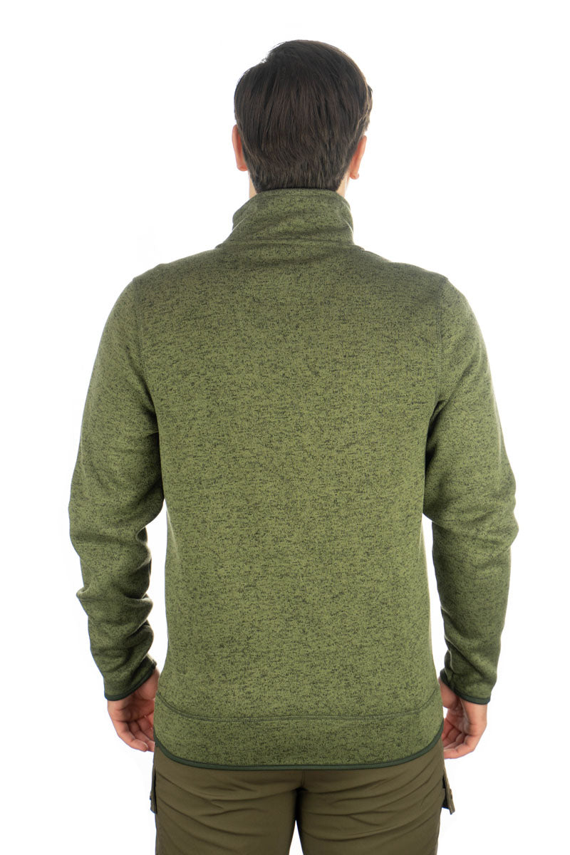 OS Trachten Orbis Herren Fleecejacke Strickfleecejacke Freizeitjacke mit Stehkragen hochgeschlossen Nucku