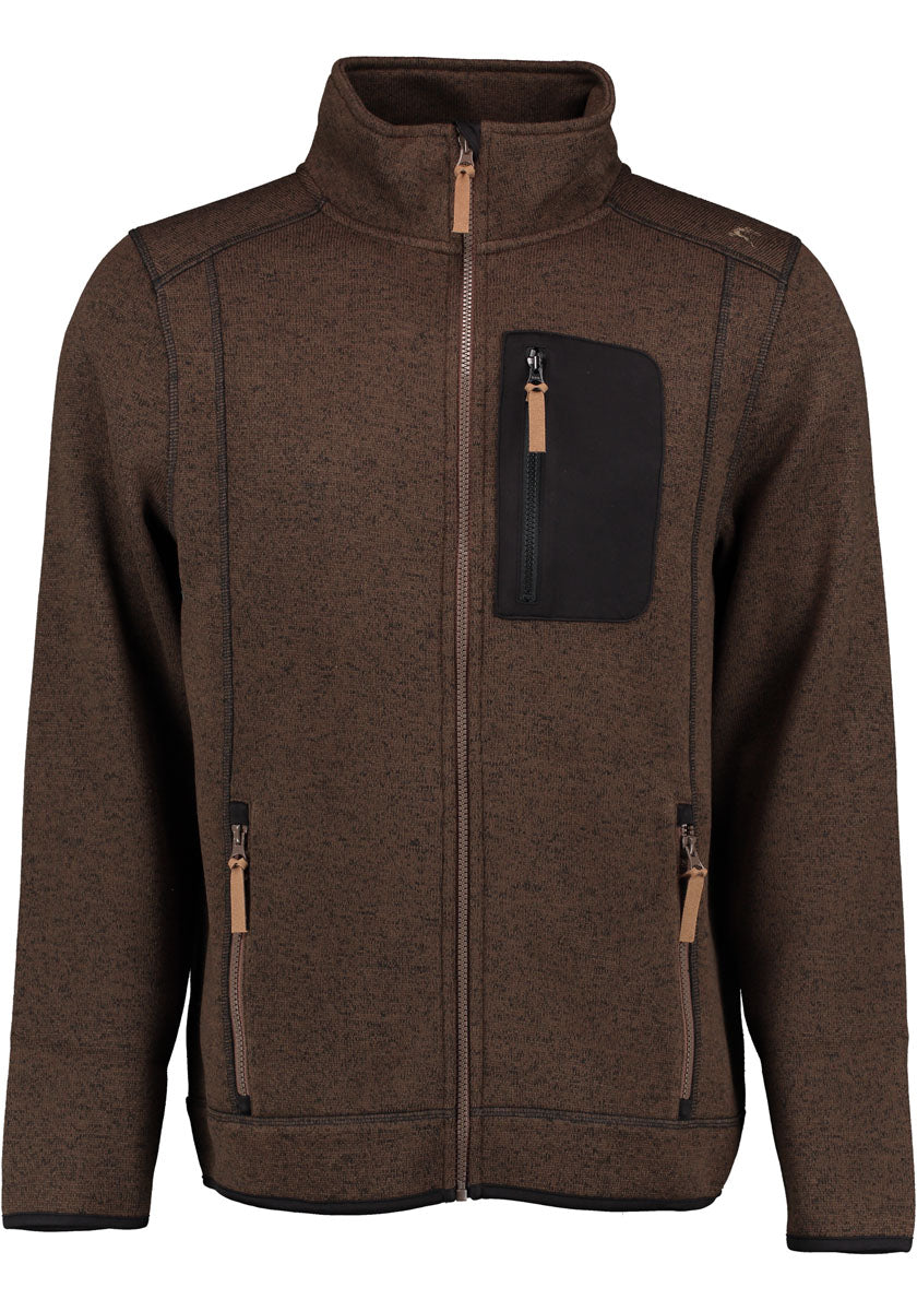 OS Trachten Orbis Herren Fleecejacke Strickfleecejacke Freizeitjacke mit Stehkragen hochgeschlossen Nucku