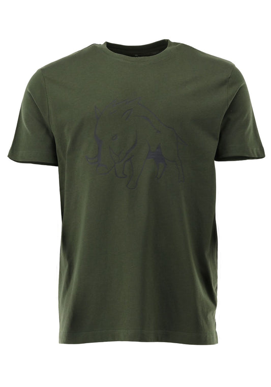 OS Trachten Herren T-Shirt Kurzarm Jagdshirt mit Rundhalsausschnitt Bosod