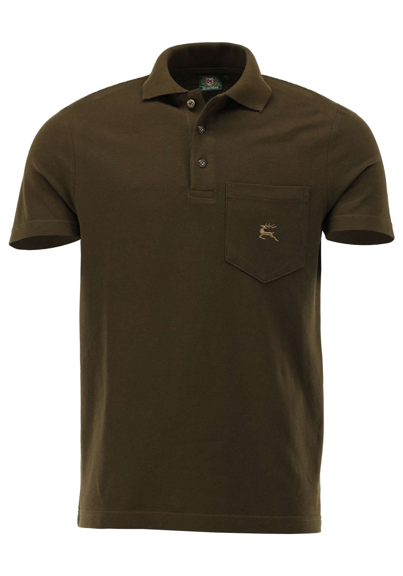 OS Trachten Herren Poloshirt Kurzarm Jagdshirt mit Polokragen Balun