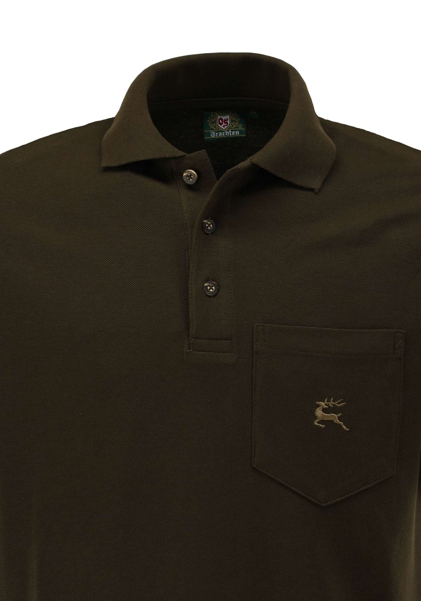 OS Trachten Herren Poloshirt Kurzarm Jagdshirt mit Polokragen Balun