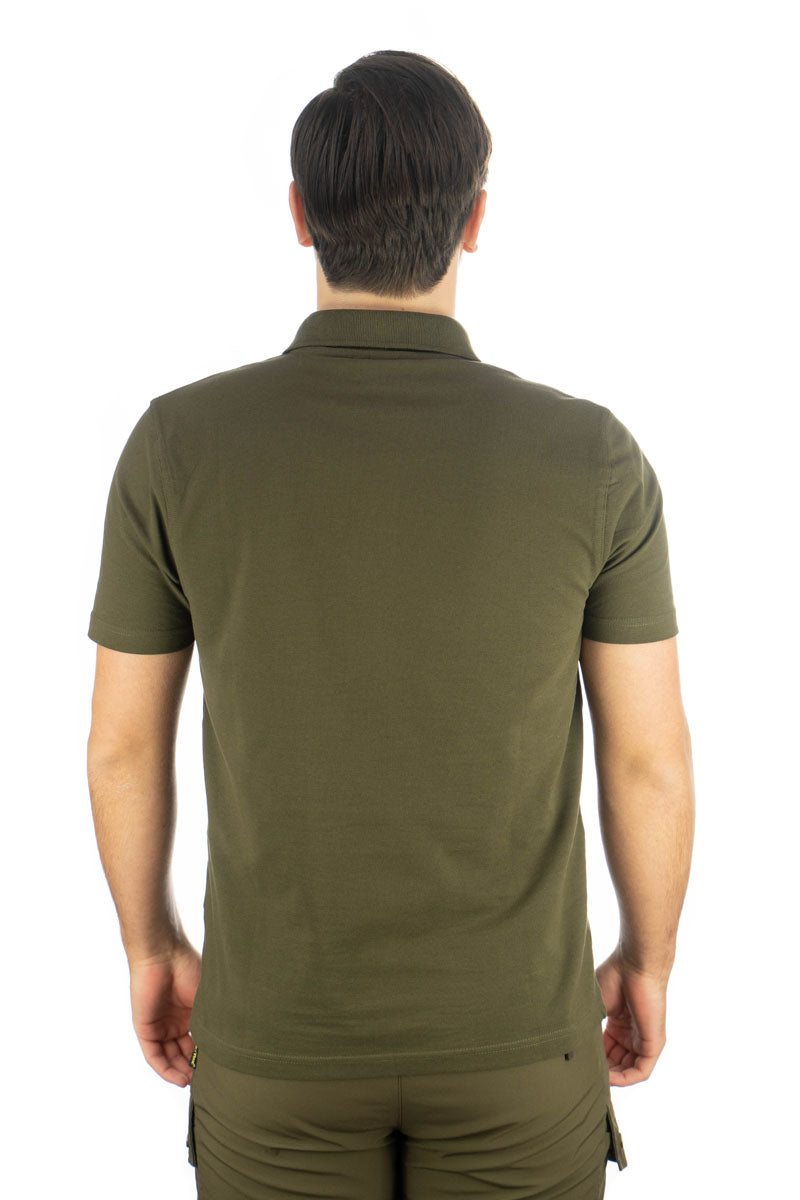 OS Trachten Herren Poloshirt Kurzarm Jagdshirt mit Polokragen Balun