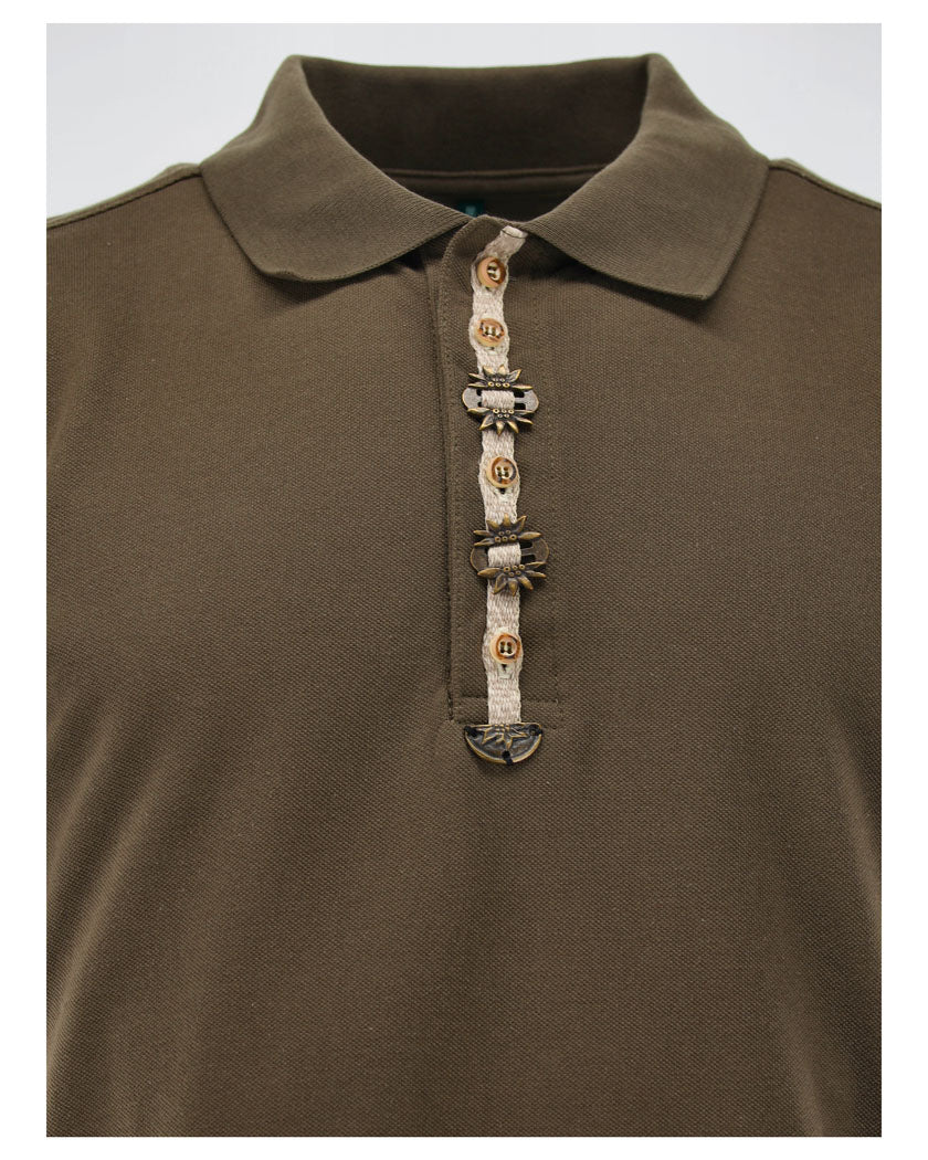 OS Trachten Poloshirt Regular Fit Tivaros