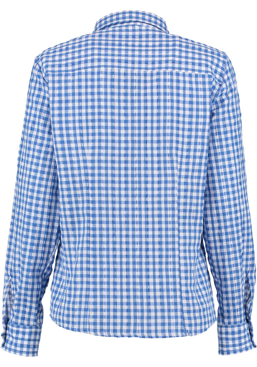 OS Trachten Langarm Trachtenbluse mit Kentkragen Seruvo