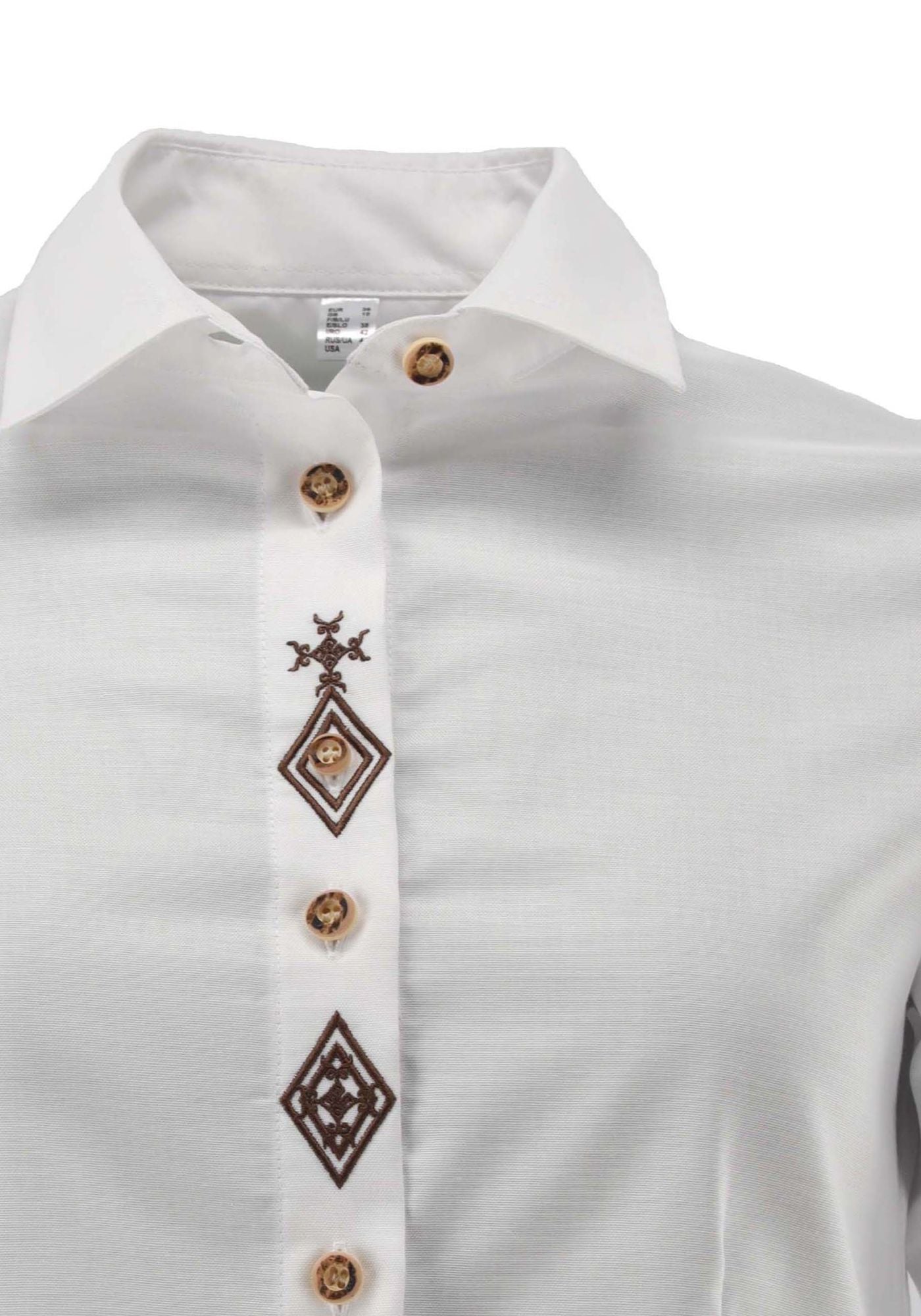 OS Trachten Langarm Trachtenbluse mit Haifischkragen Lorido