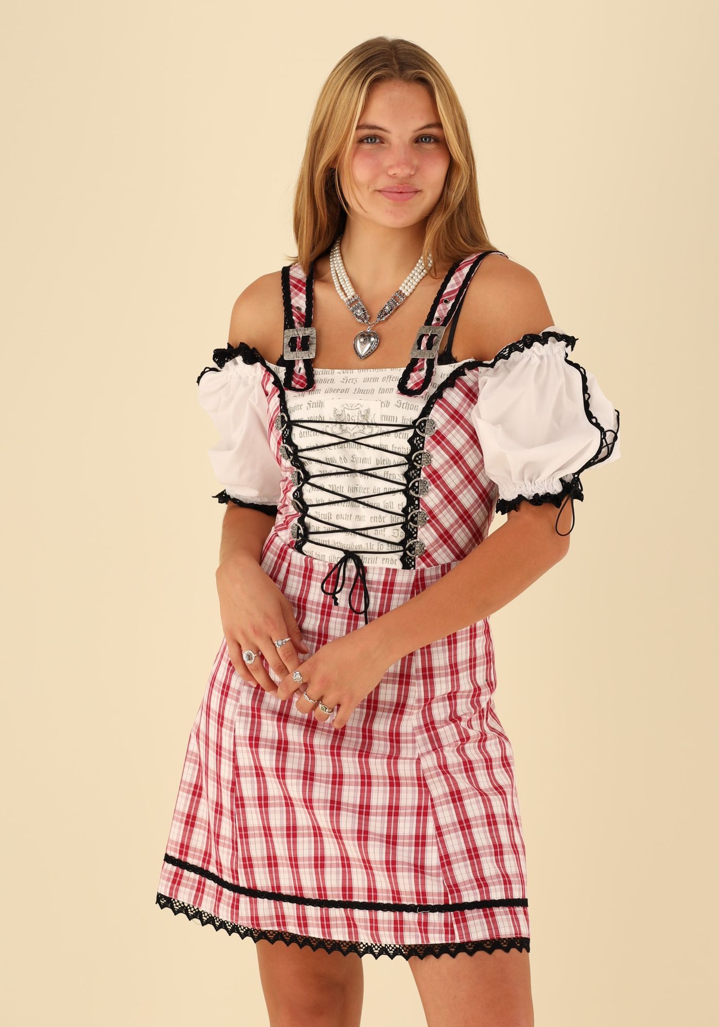 OS Trachten Trachtenkleid mit Kastenausschnitt Qedaro