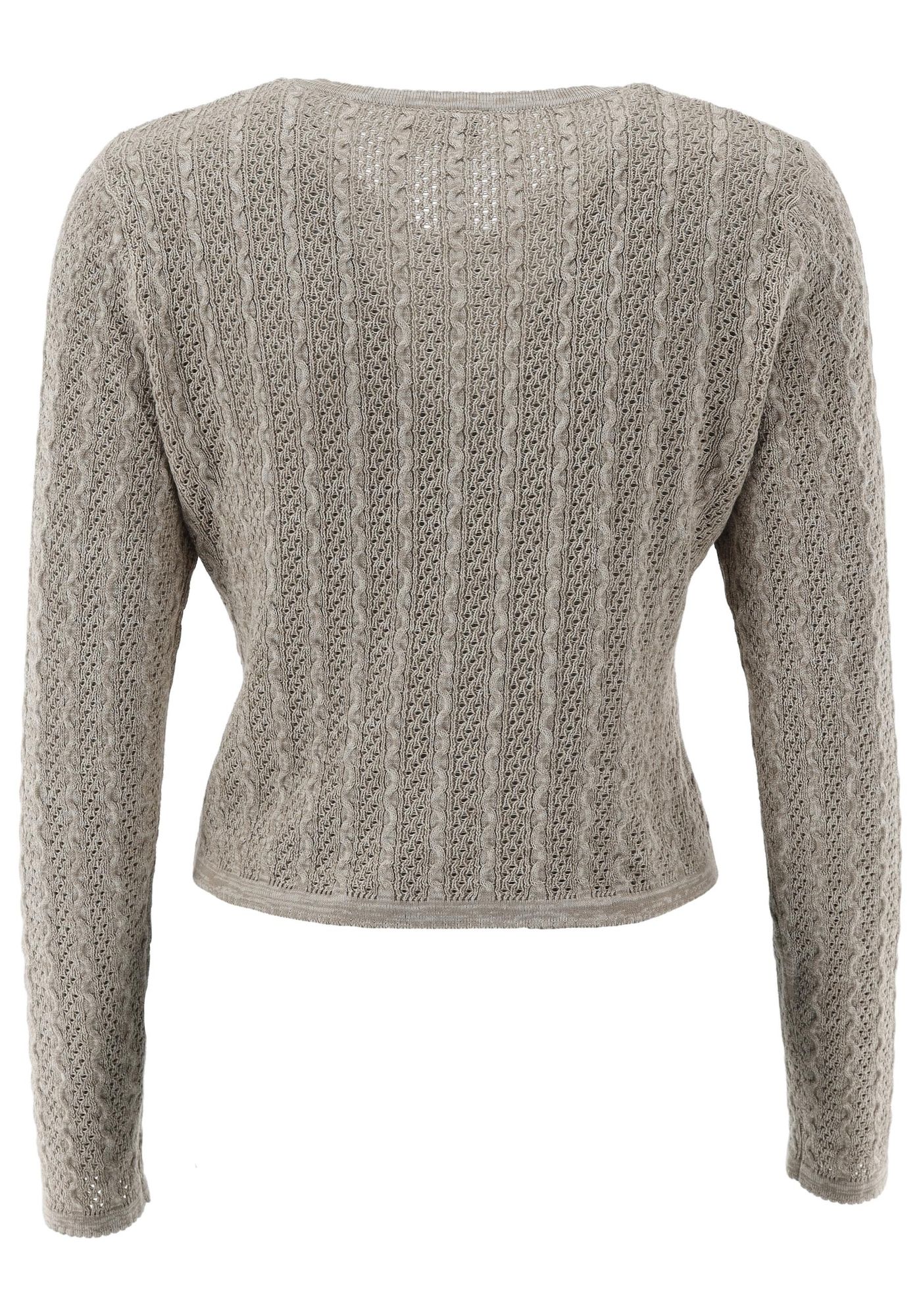 OS Trachten Strickjacke mit Rundhalsausschnitt Borida