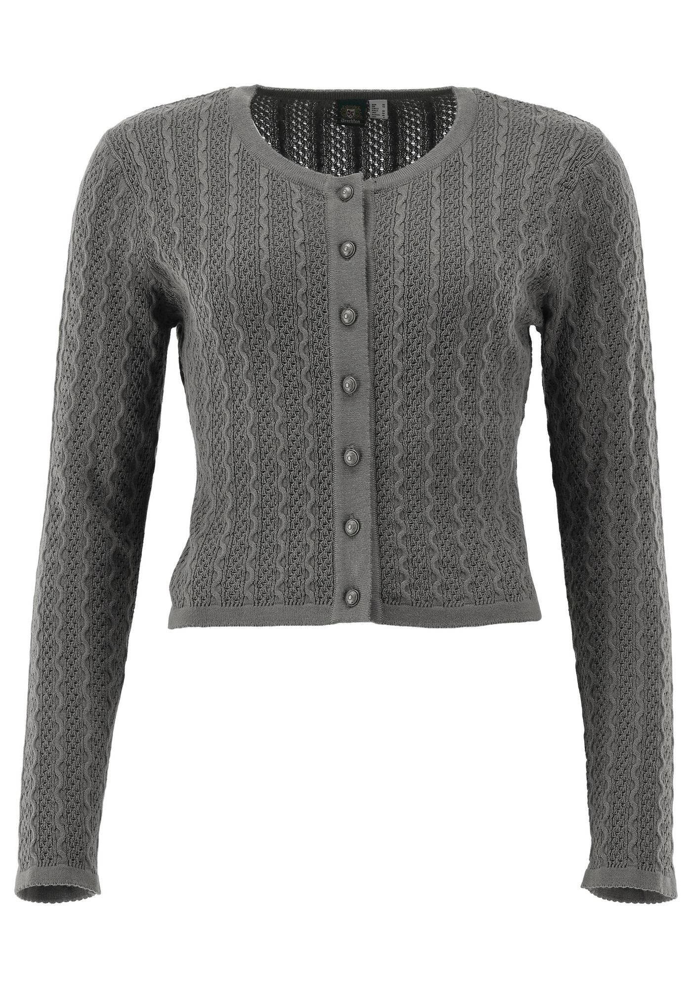 OS Trachten Strickjacke mit Rundhalsausschnitt Borida