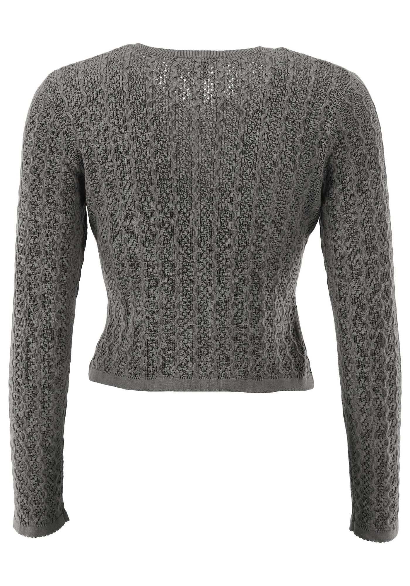 OS Trachten Strickjacke mit Rundhalsausschnitt Borida
