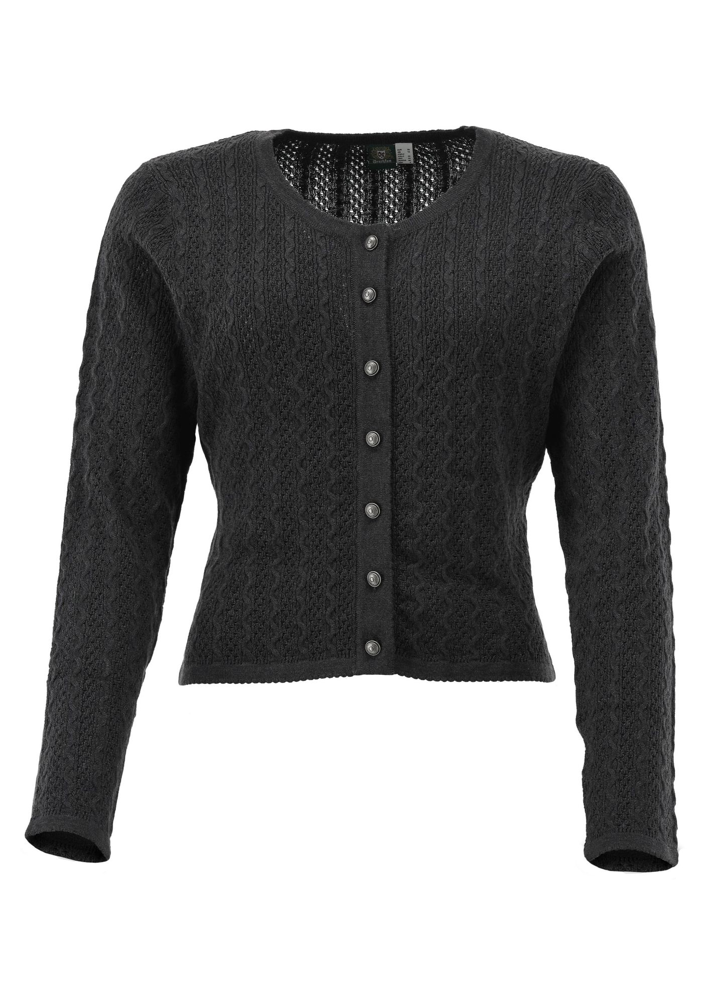 OS Trachten Strickjacke mit Rundhalsausschnitt Borida