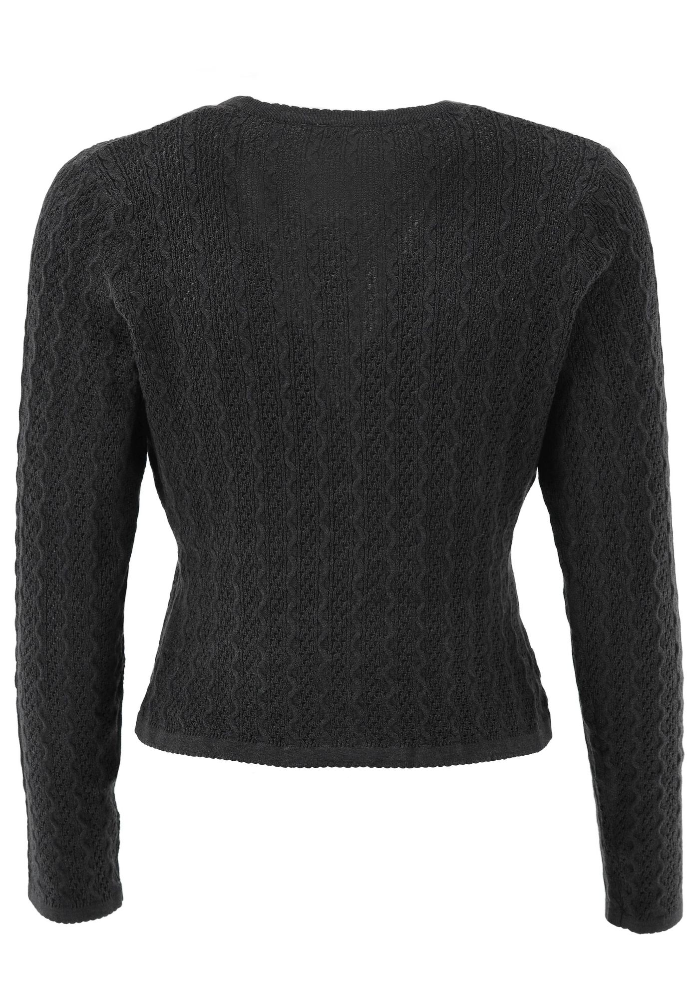 OS Trachten Strickjacke mit Rundhalsausschnitt Borida