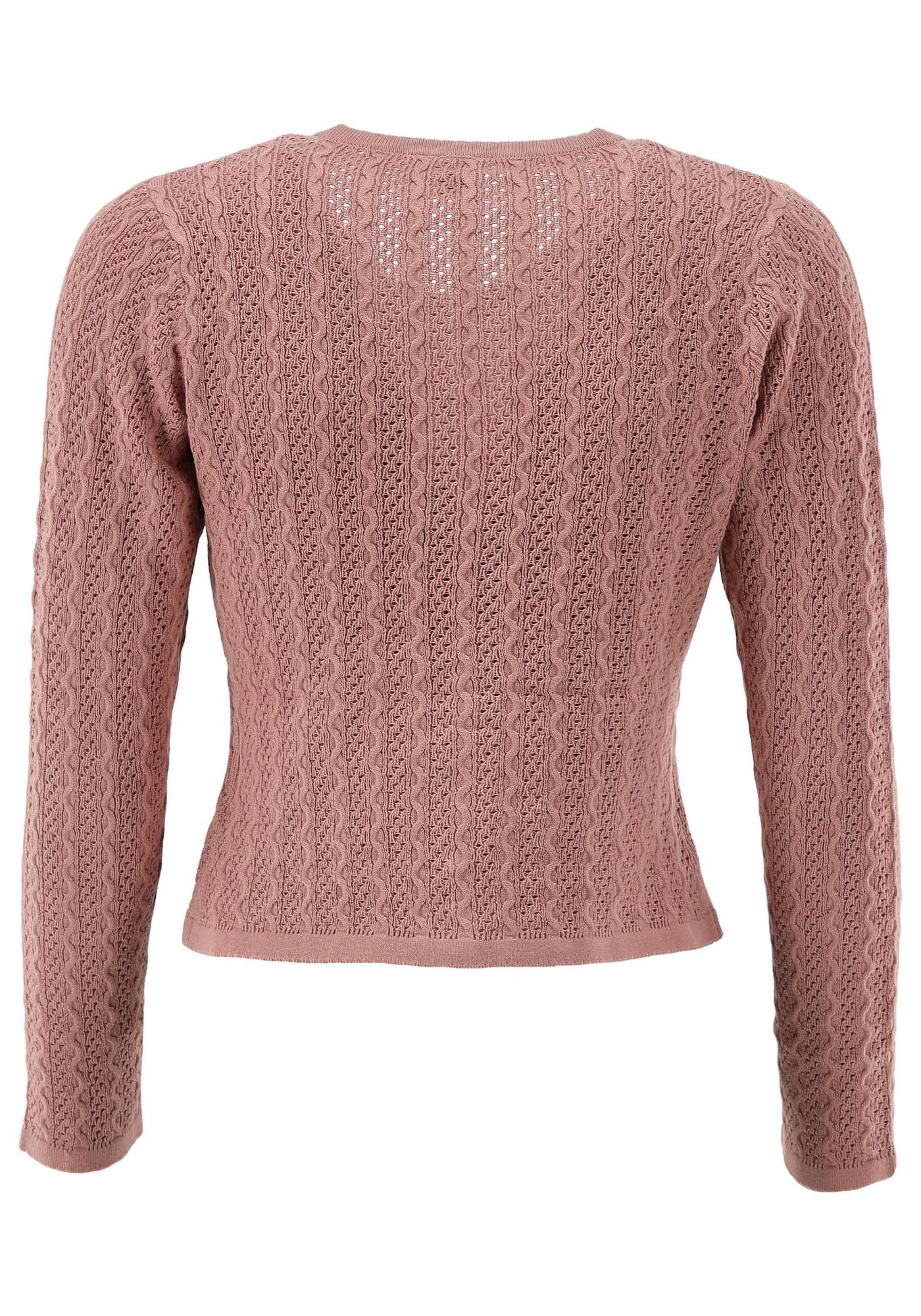 OS Trachten Strickjacke mit Rundhalsausschnitt Borida