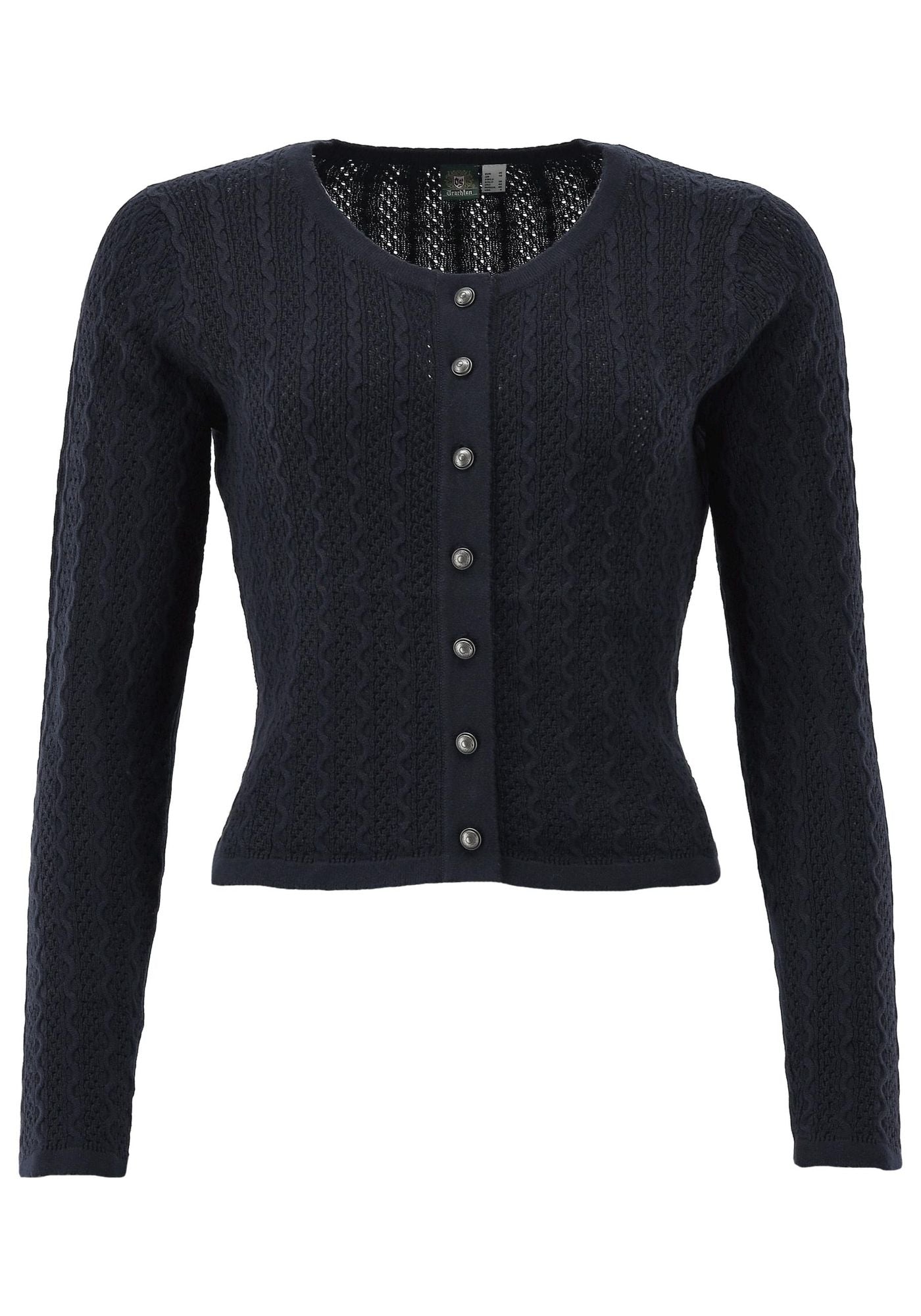 OS Trachten Strickjacke mit Rundhalsausschnitt Borida