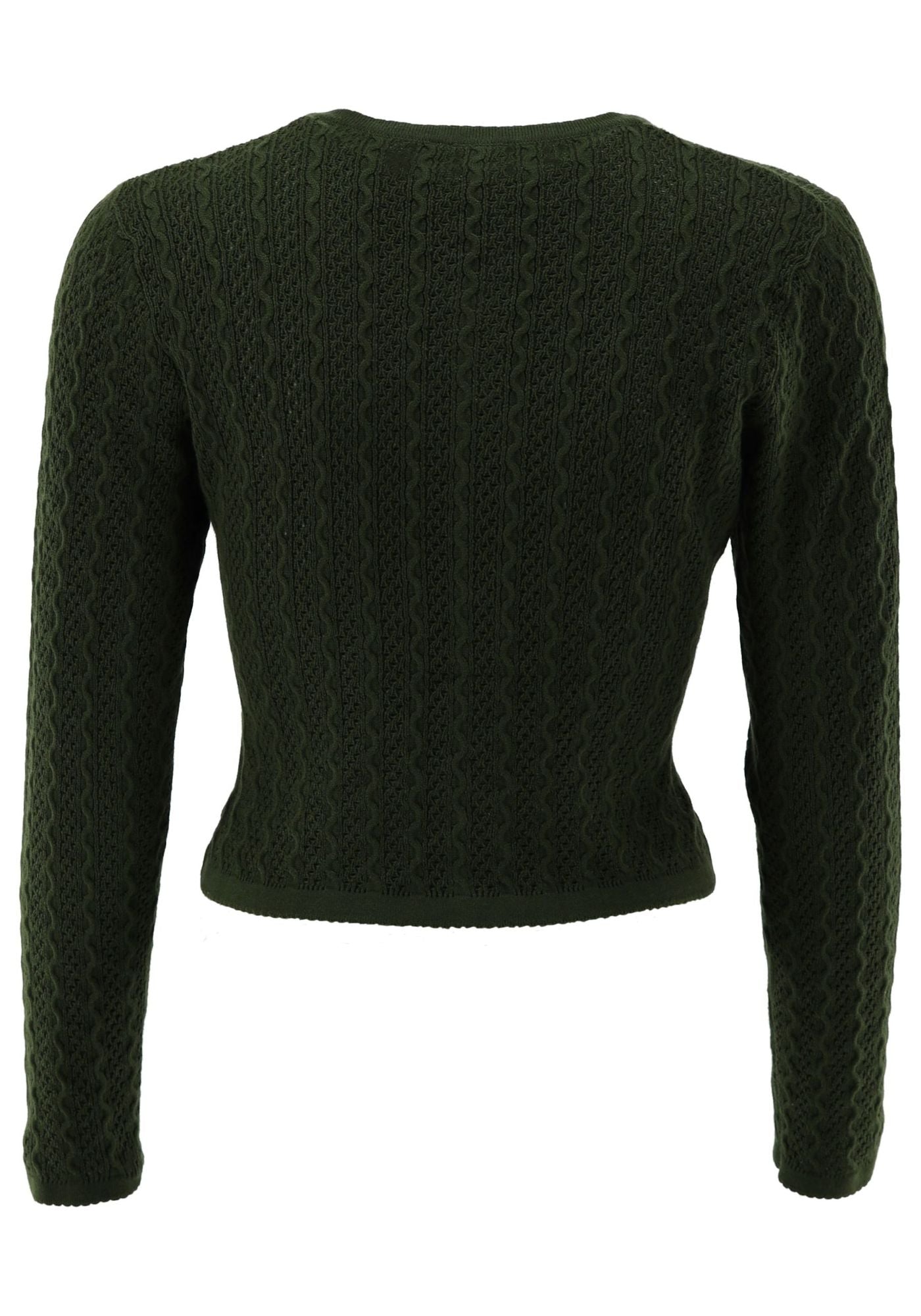 OS Trachten Strickjacke mit Rundhalsausschnitt Borida